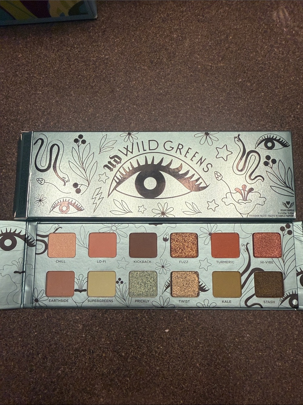 Urban Dacay Wild Greens Eyeshadow Palette - Green/Turquoise Metallic